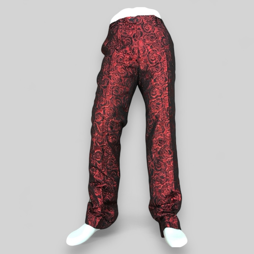 Men's Angelino Red | Black Casual Pants